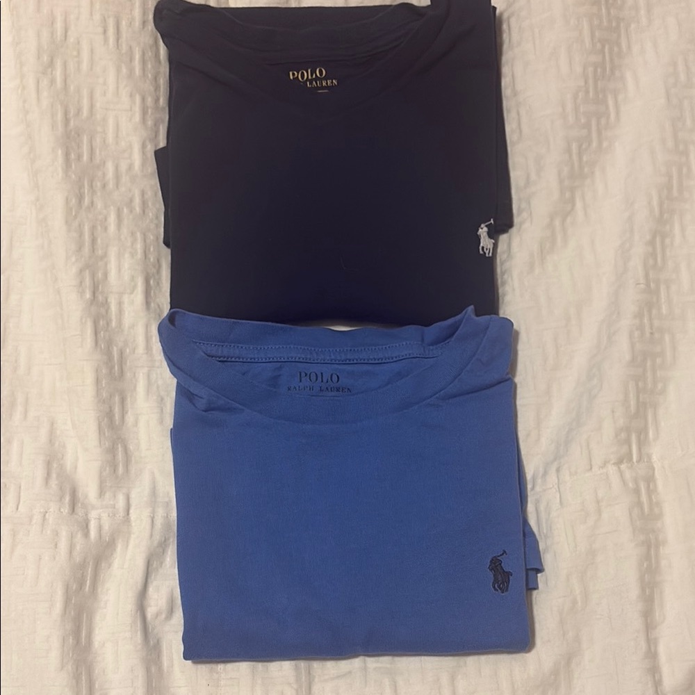 Polo Ralph Lauren Blue and Light Blue T-Shirts Boy’s Medium
